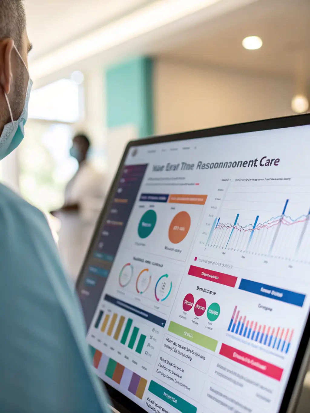 A photograph of a medical professional using Zhongke Kaiser's AI-driven patient monitoring system, showing real-time data analysis and alerts in an intensive care unit.